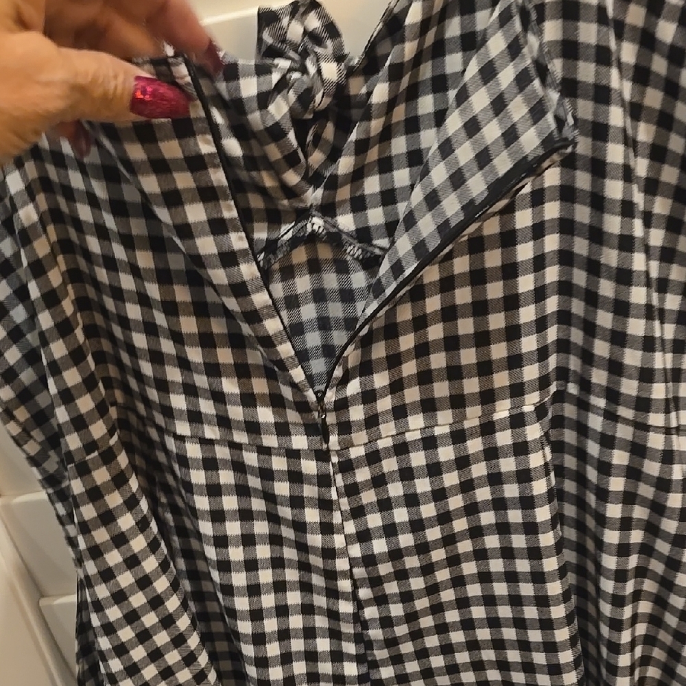Xhilaration Black and White Gingham Jumpsuit - Picture 3 of 4